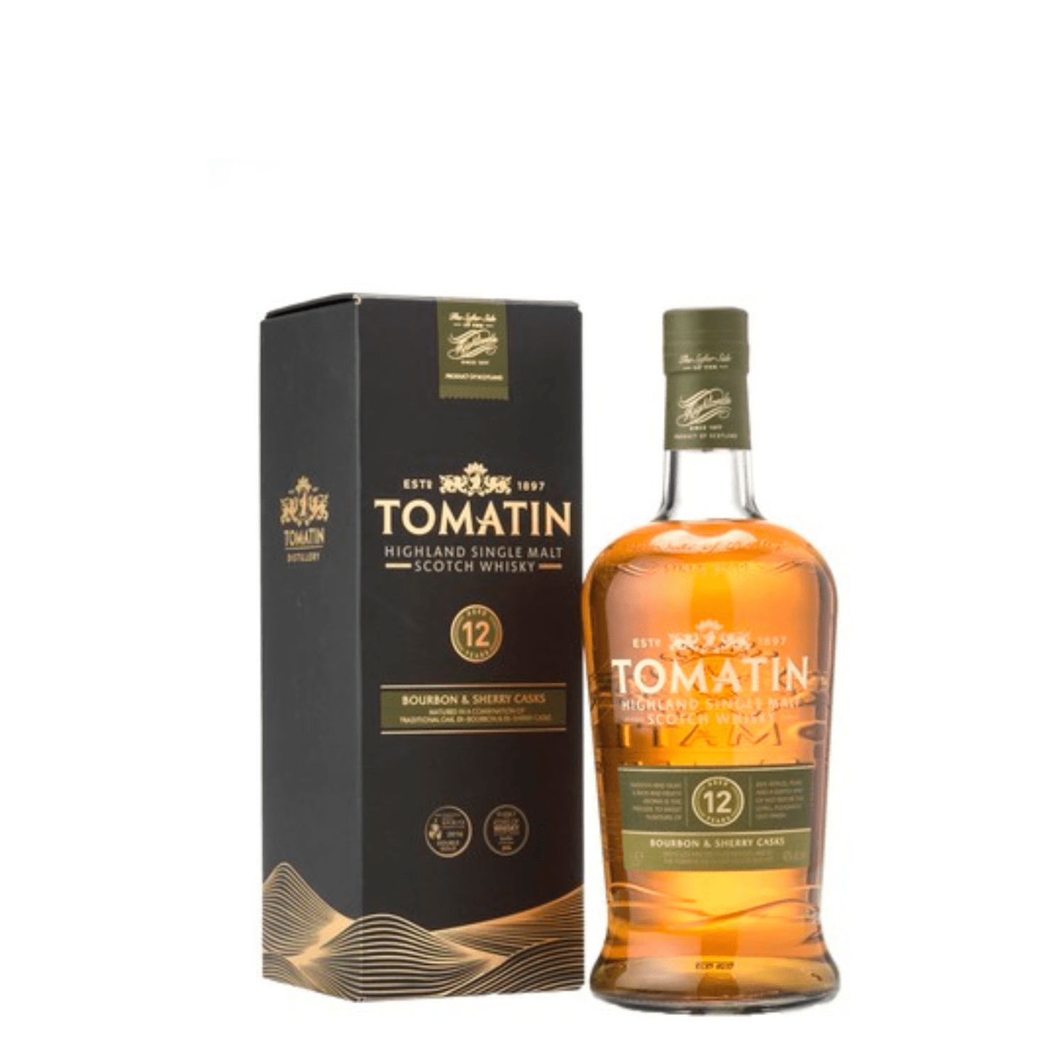 Tomatin Highland Single Malt Whisky Bourbon & Sherry Casks 12 Y.O 43% 0.7L  Ουίσκι - canava